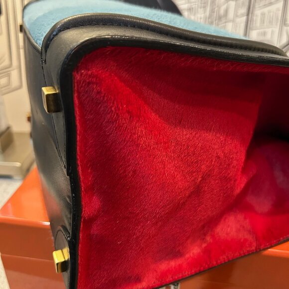 CELINE Tricolor Pony Hair & Calfskin Leather Mini Luggage Bag (Runway Edition) - Picture 7 of 16